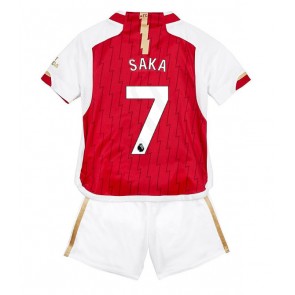 Arsenal Bukayo Saka #7 Koszulka Podstawowych Dziecięca 2023-24 Krótki Rękaw (+ Krótkie spodenki)